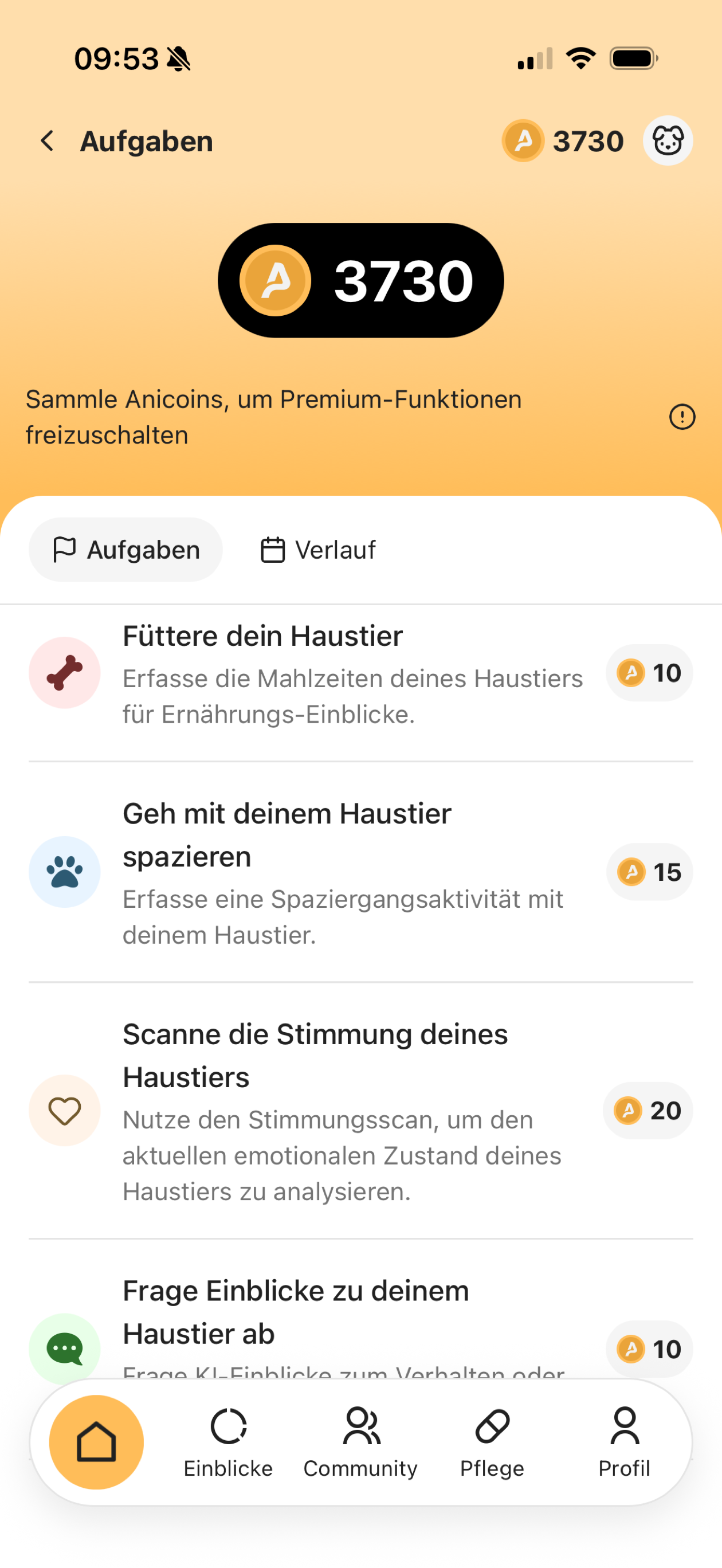 Anifour Aufgabenliste